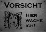 Sheltie | Edelstahl Warnschild